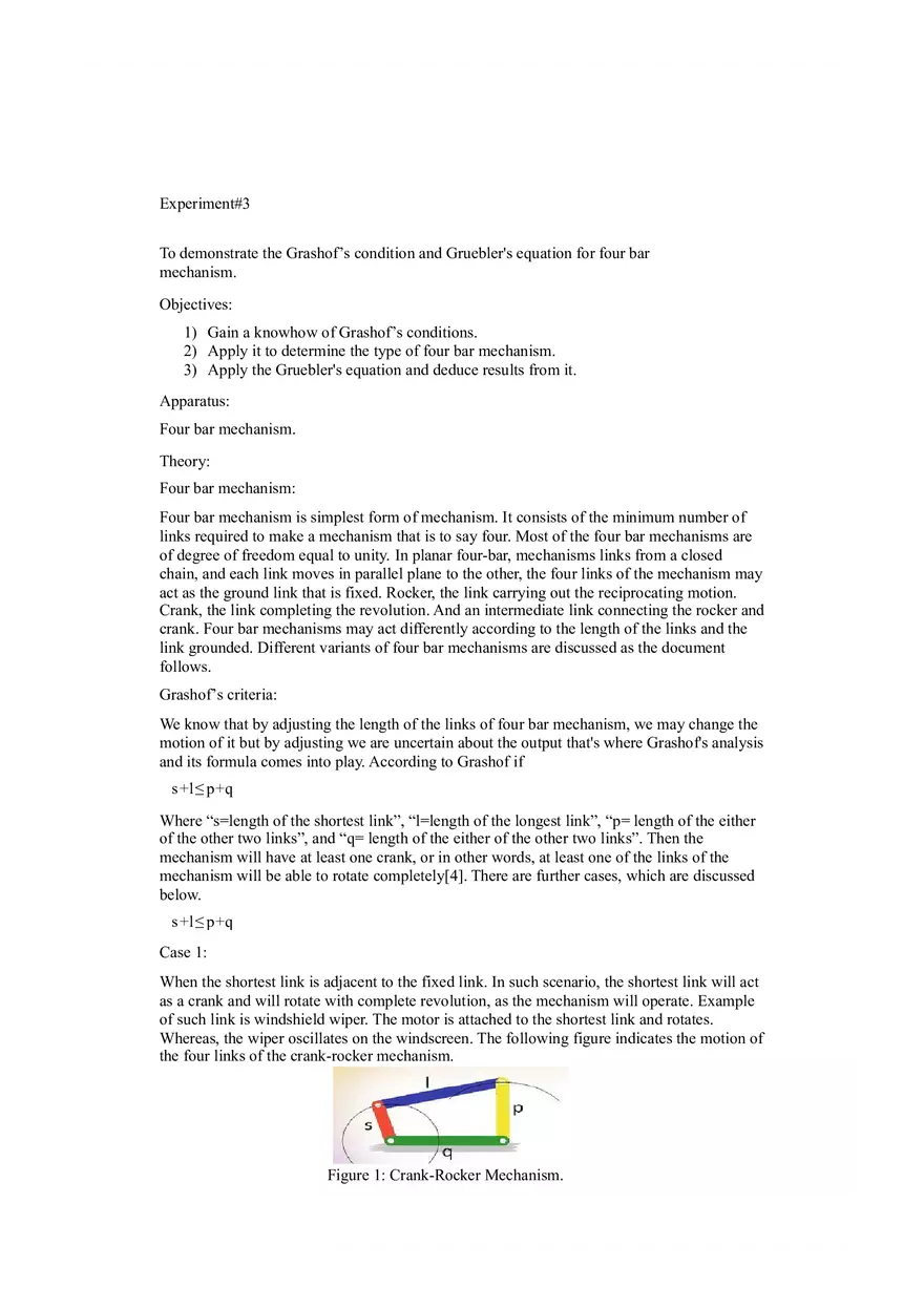 Grashof's Law and Inversion - Page 1