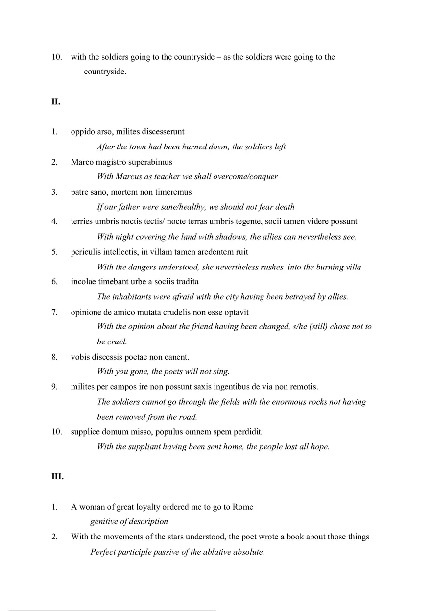 Answer Key for Latin. An Intensive Course Part 5 - Page 8