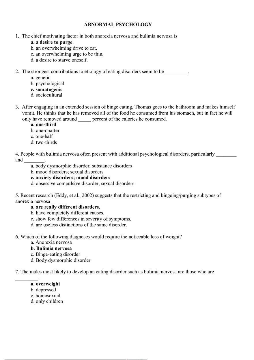 Abnormal Psychology - Page 1