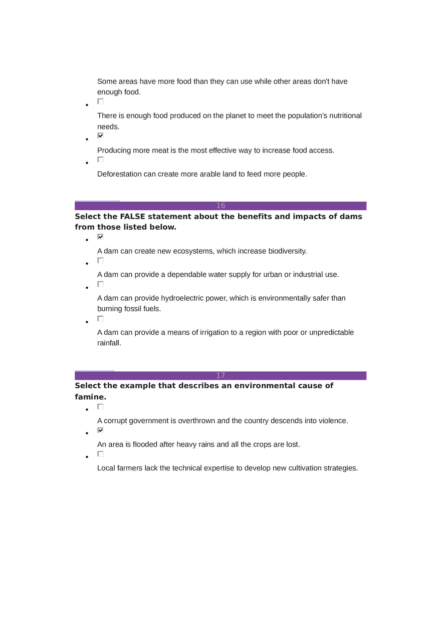 Environmental Science Unit 3 - 24 Questions - Page 7