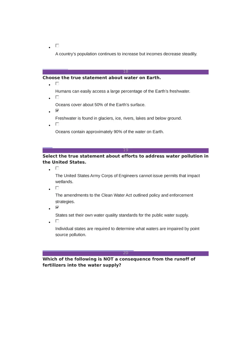 Environmental Science Unit 3 - 24 Questions - Page 8