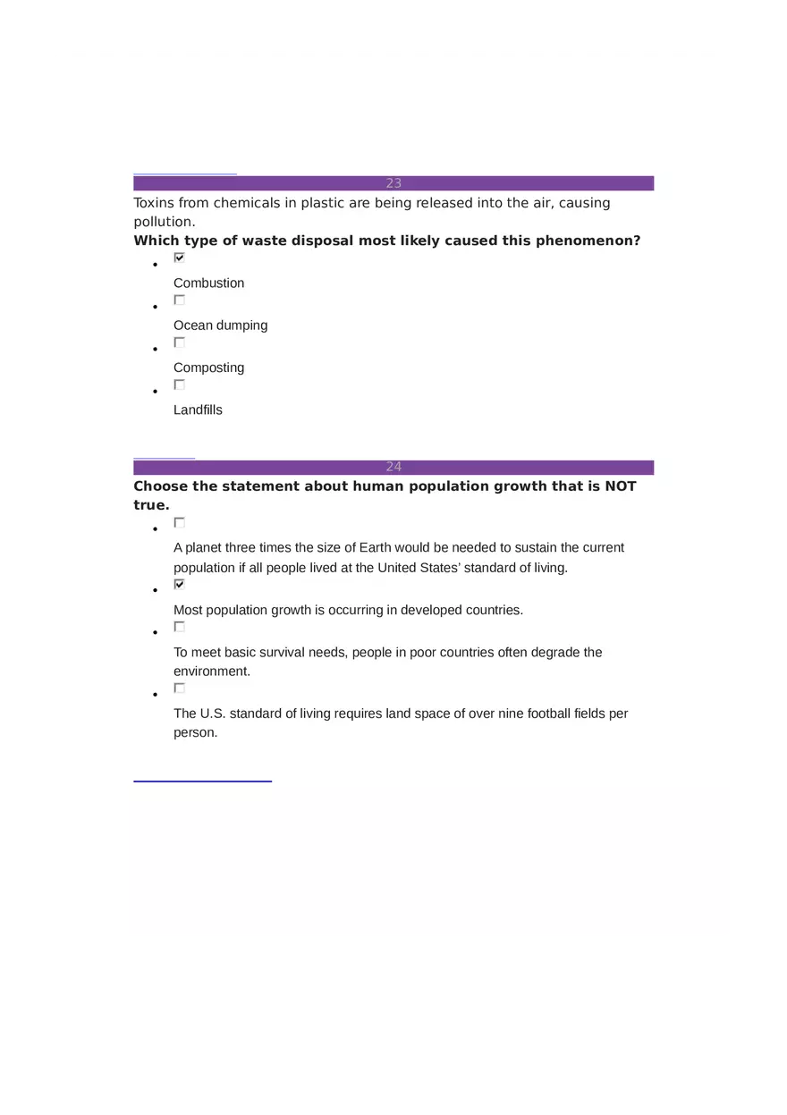 Environmental Science Unit 3 - 24 Questions - Page 10