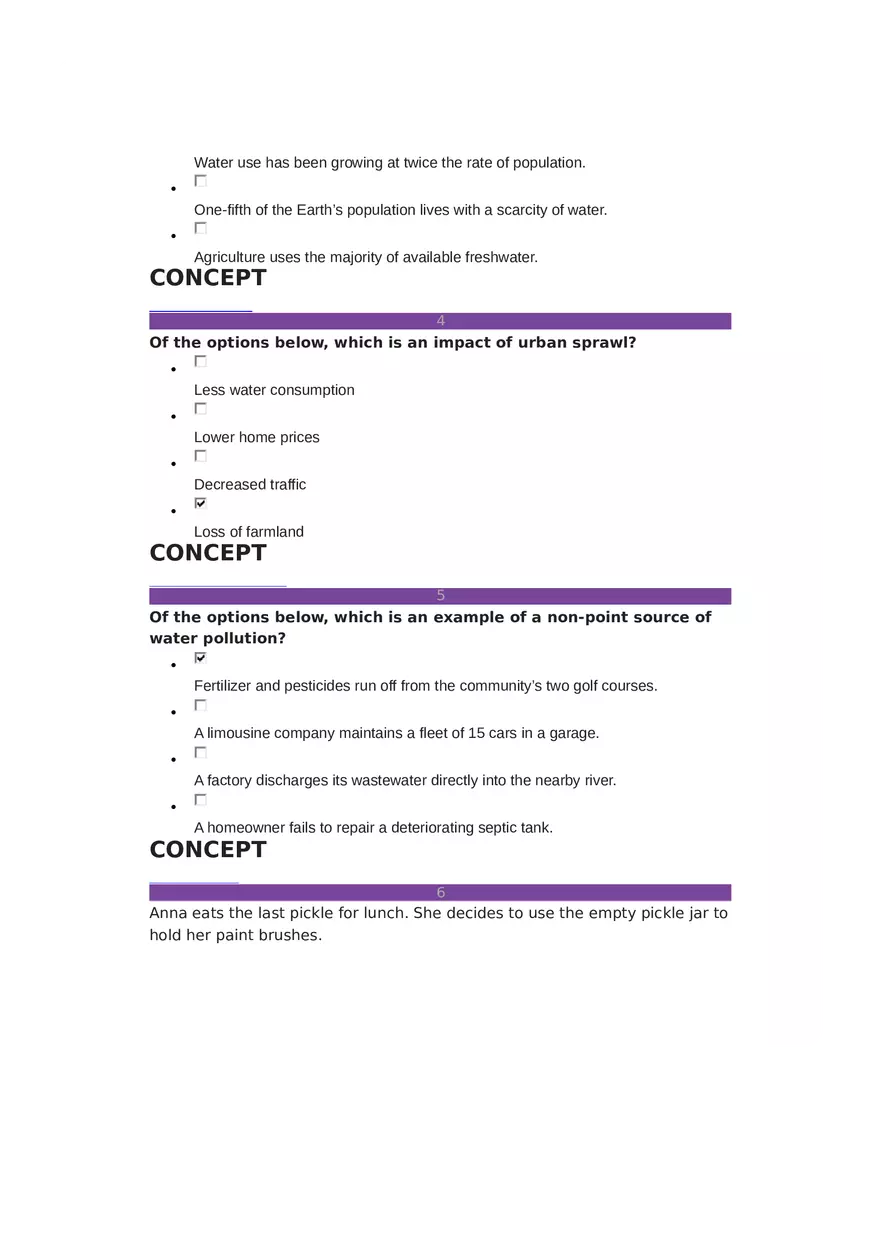 Environmental Science Unit 3 - 24 Questions - Page 2