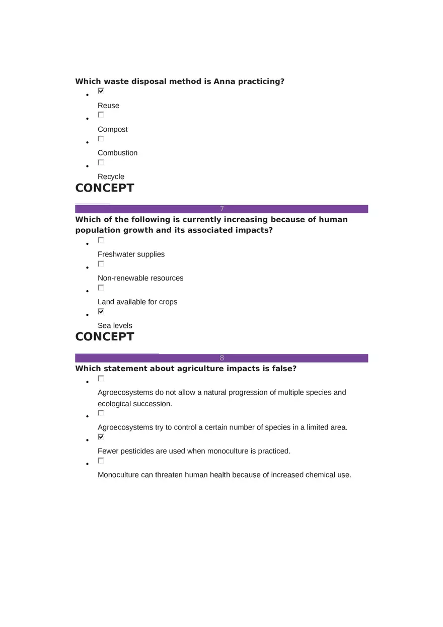 Environmental Science Unit 3 - 24 Questions - Page 3
