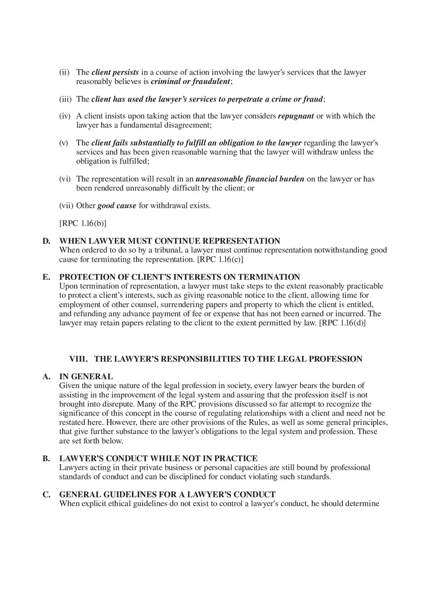 Professional Responsibility Guide Part 5 - Page 7