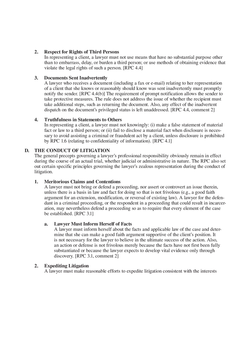 Professional Responsibility Guide Part 5 - Page 1