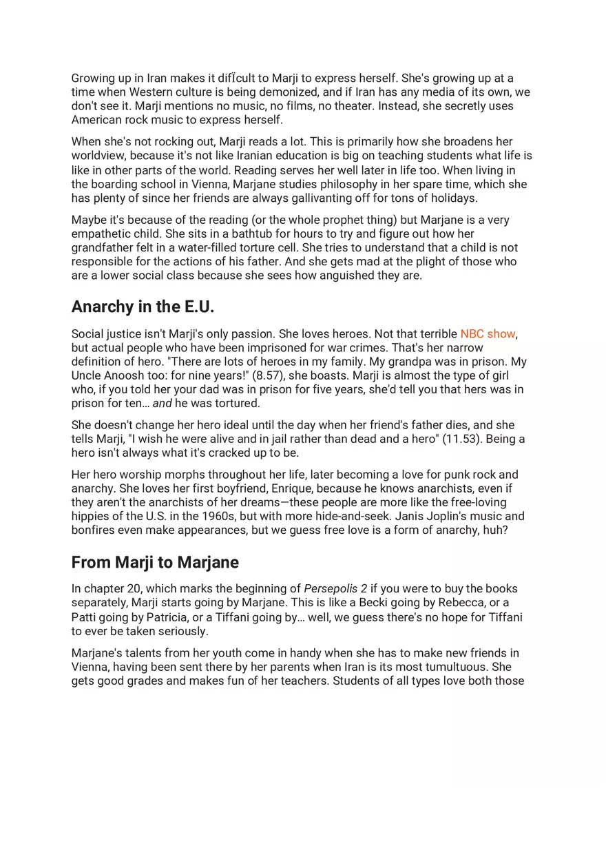 Persepolis Summary Part 5 - Page 9