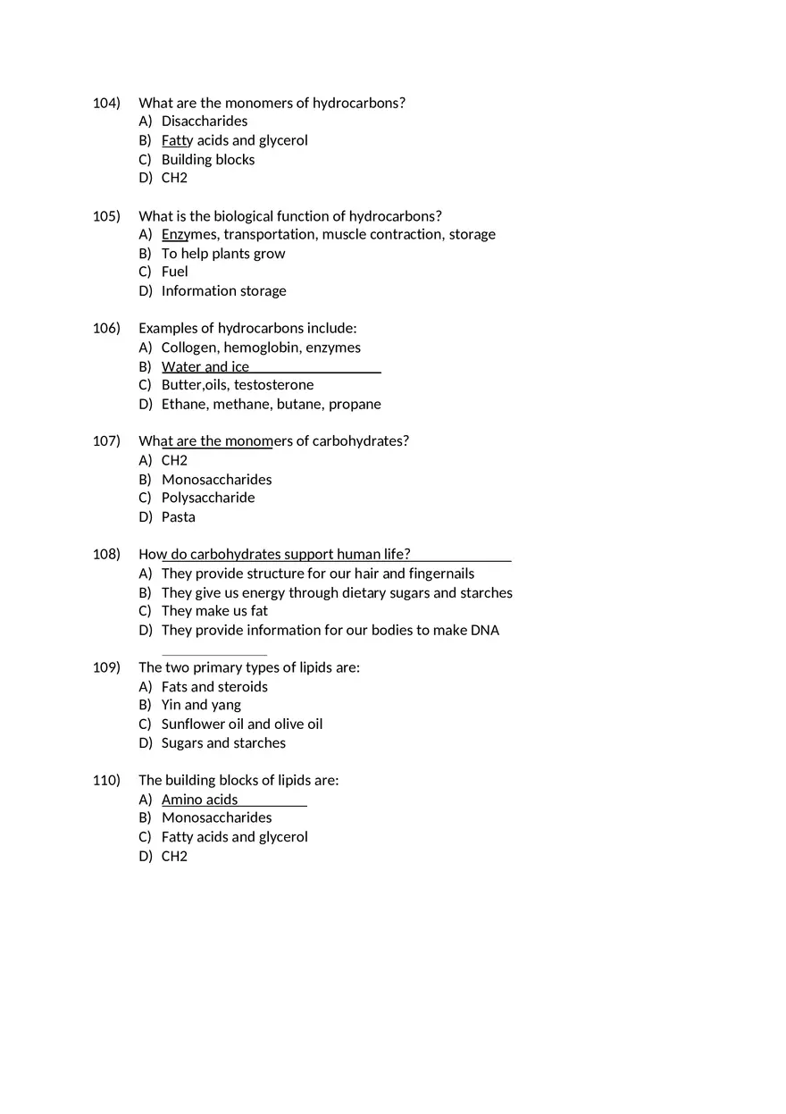 Campbell Essential Bio Test with Answers 2 - Page 7