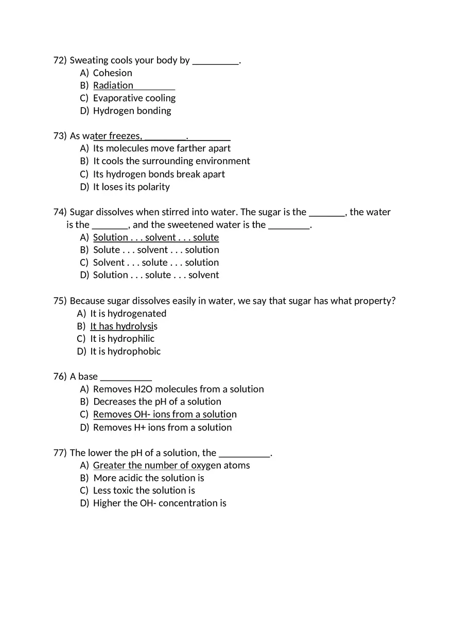 Campbell Essential Bio Test with Answers 2 - Page 1