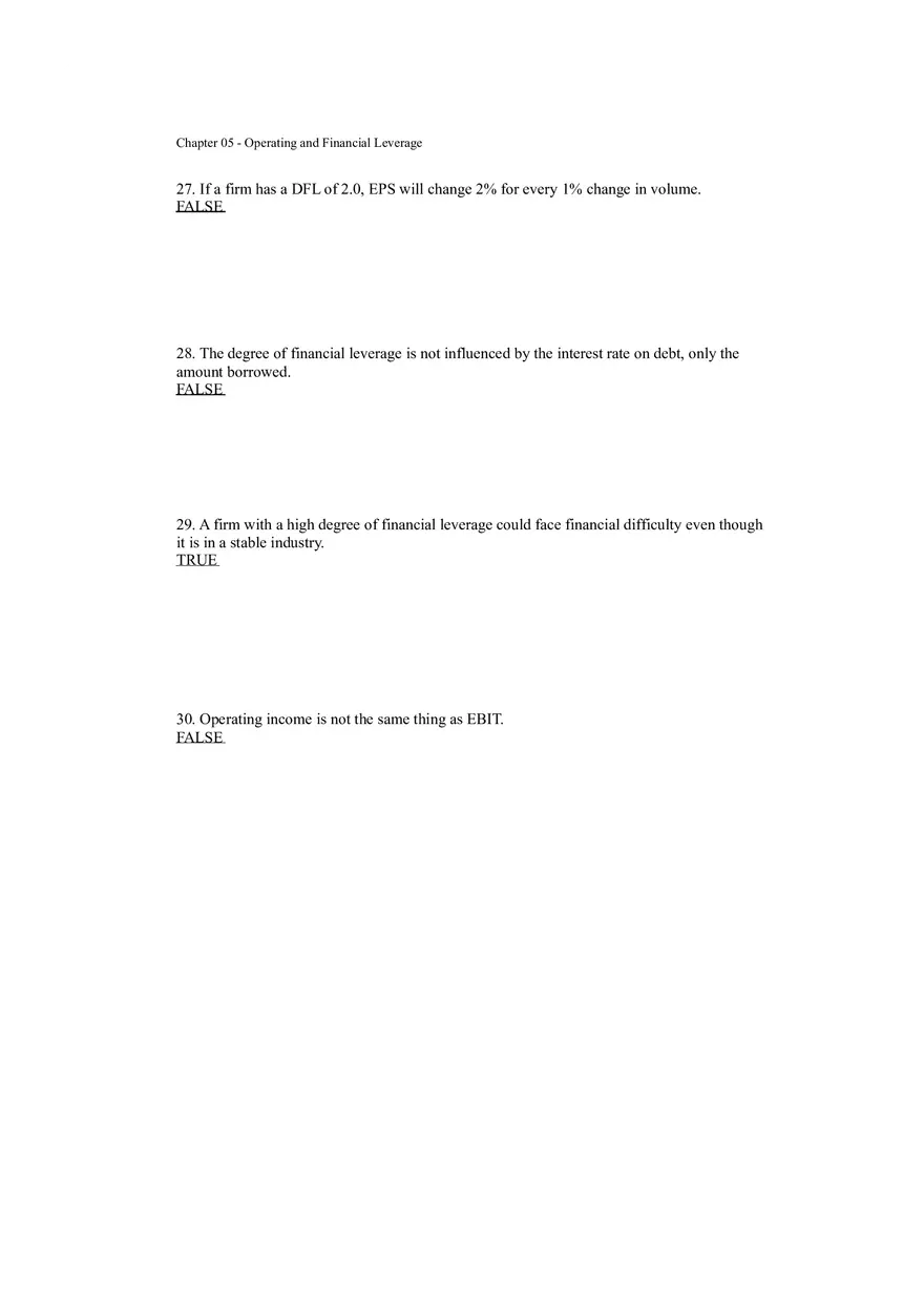 Operating and Financial Leverage Assignment Part 3 - Page 8