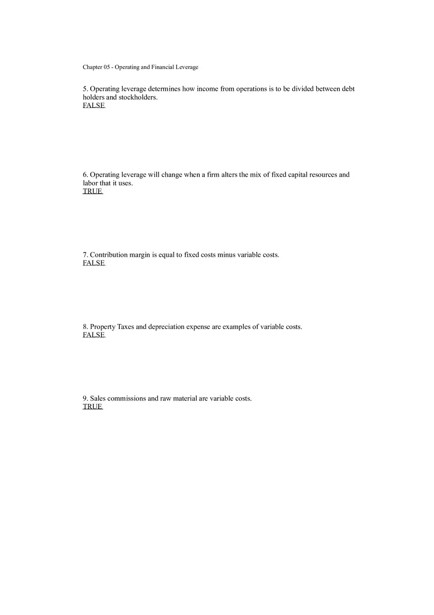 Operating and Financial Leverage Assignment Part 3 - Page 3