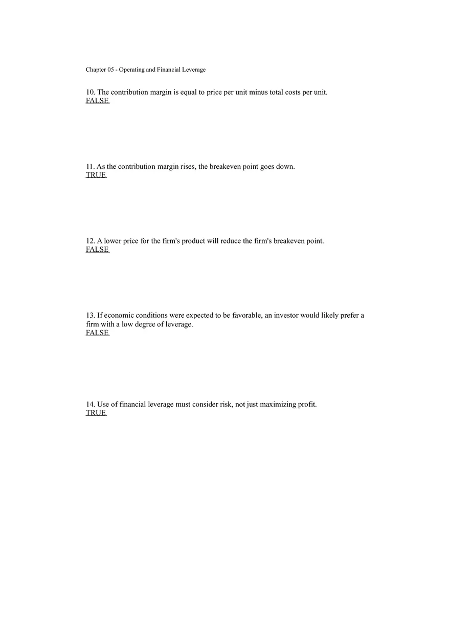 Operating and Financial Leverage Assignment Part 3 - Page 4