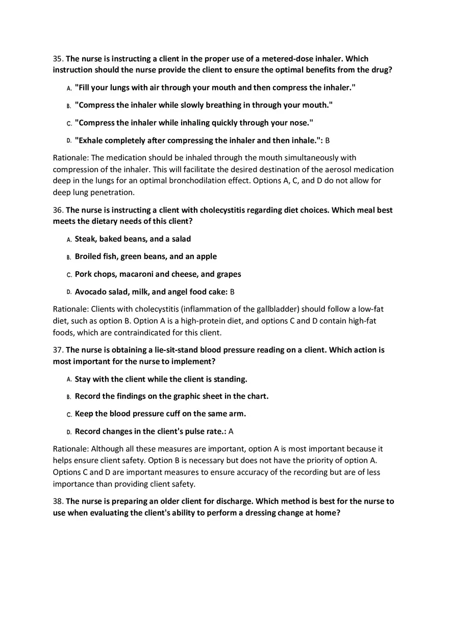 Fundamentals Of Nursing Modalities Practicum Answer Key Part 1 - Page 5