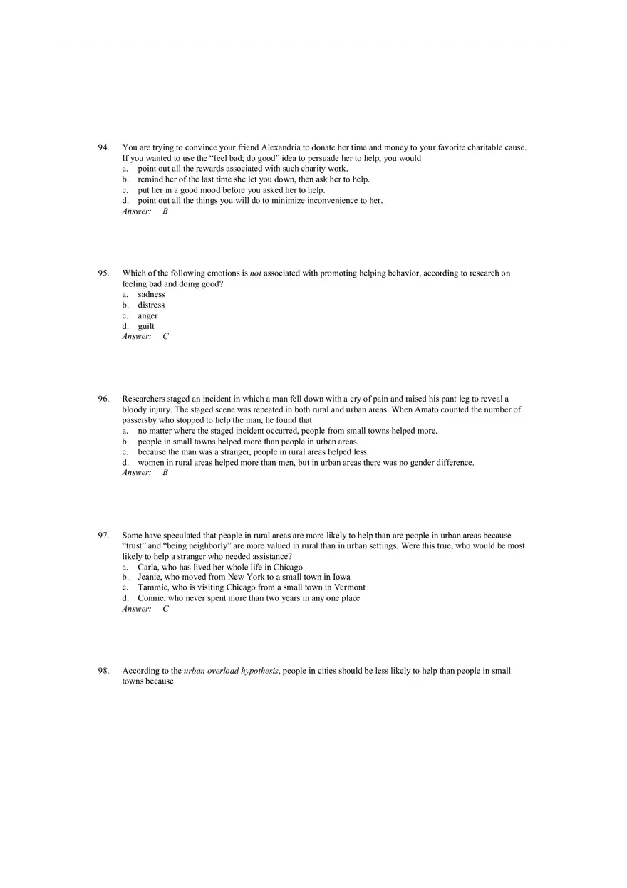 Prosocial Behavior - Why do People Help Answers 3 - Page 2