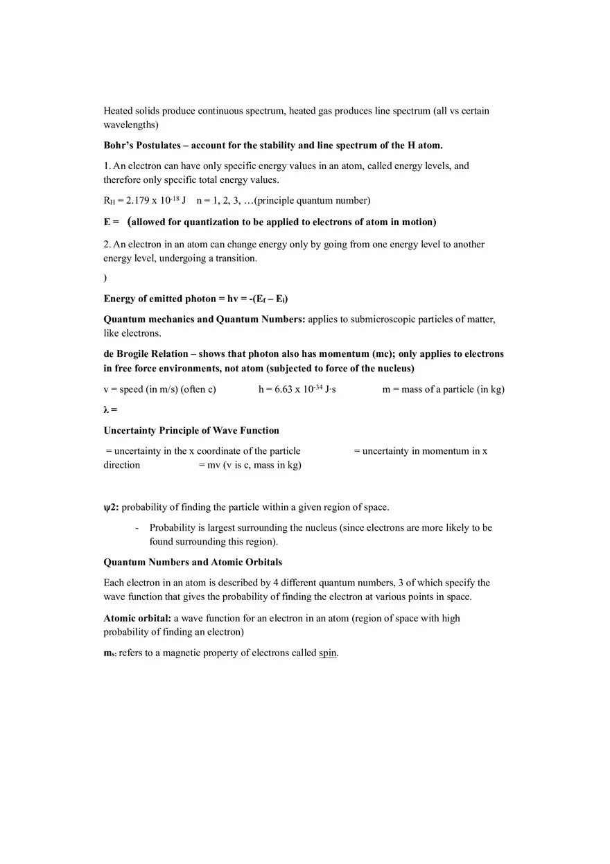 Quantum Theory of the Atom Cheat Sheet - Page 2