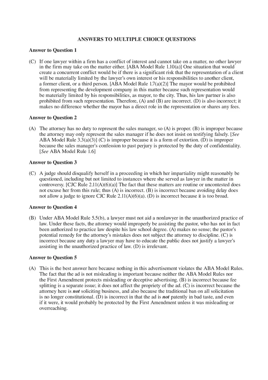 Professional Responsibility Guide Part 8 - Page 13