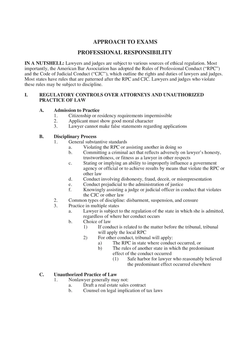 Professional Responsibility Guide Part 8 - Page 16