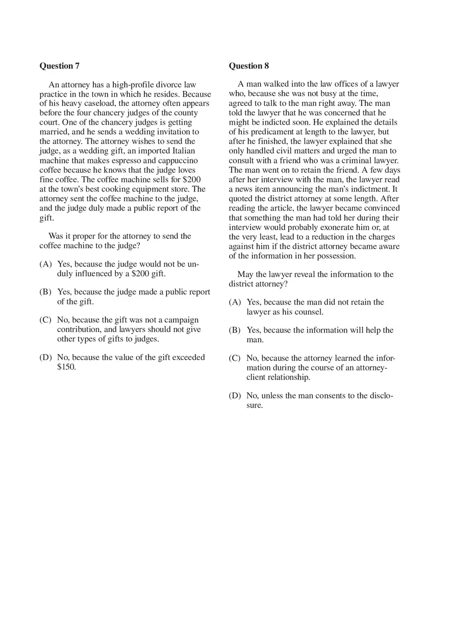 Professional Responsibility Guide Part 8 - Page 2