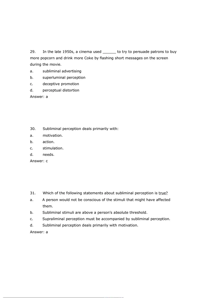 Consumer Perception Chapter 5 Answer Key 1 - Page 10