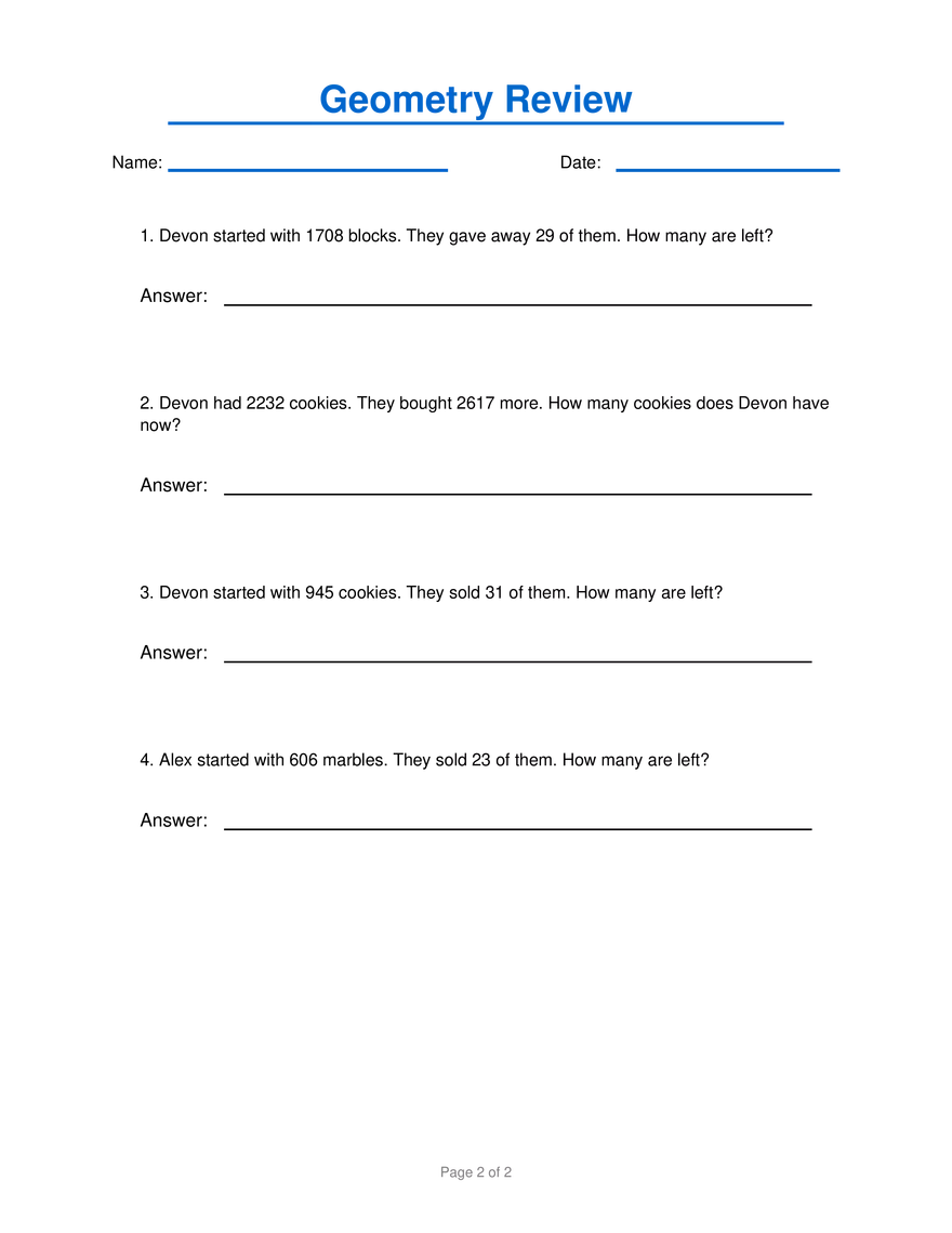 Geometry Review №2 - Page 2