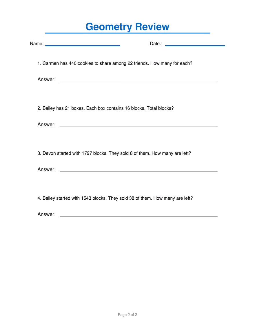 Geometry Review №1 - Page 2