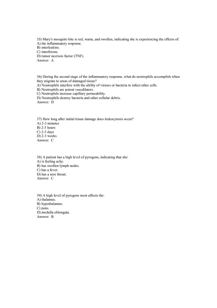 The Lymphatic System and Immunity Answer Key - Page 11