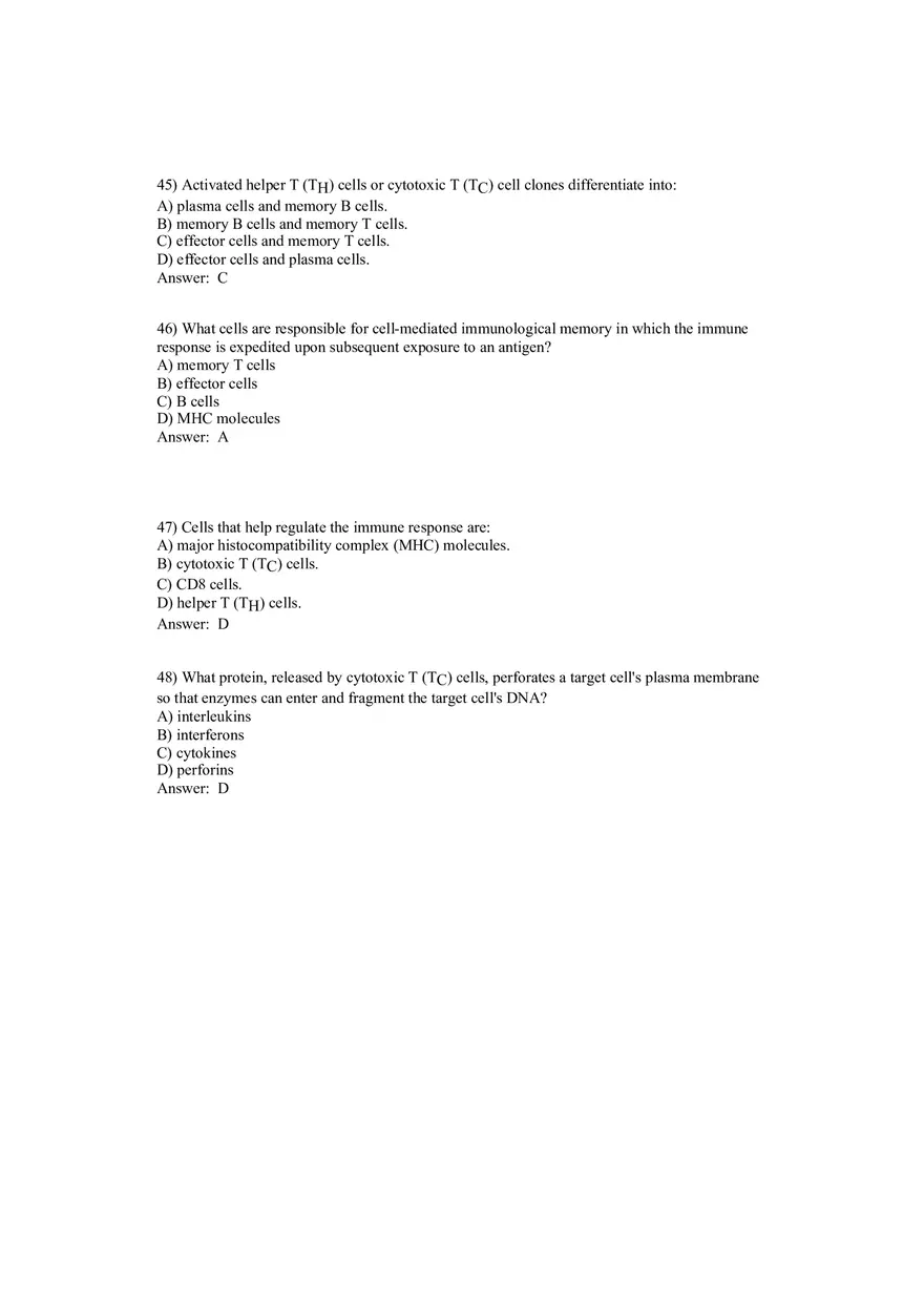 The Lymphatic System and Immunity Answer Key - Page 13