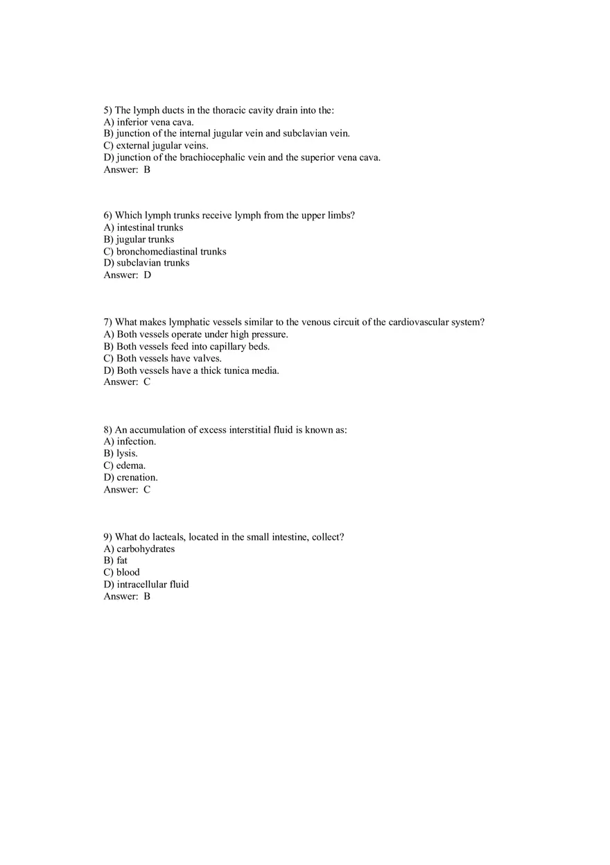 The Lymphatic System and Immunity Answer Key - Page 2