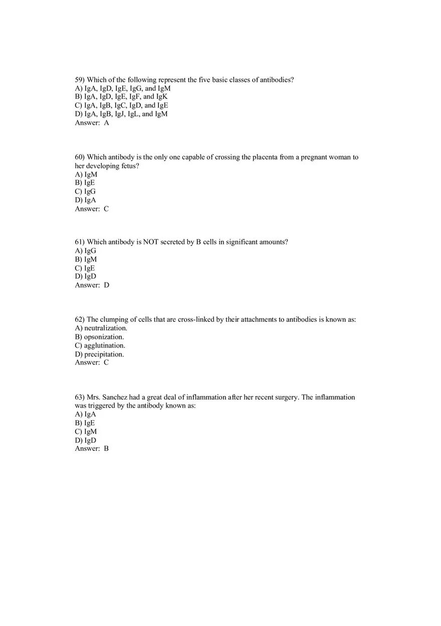 The Lymphatic System and Immunity Answer Key - Page 5
