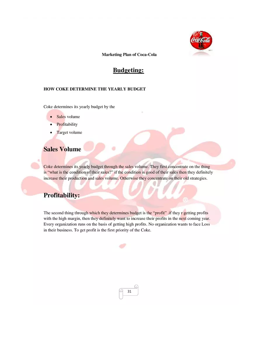 Marketing Plan of Coca-Cola Part 3 - Page 10