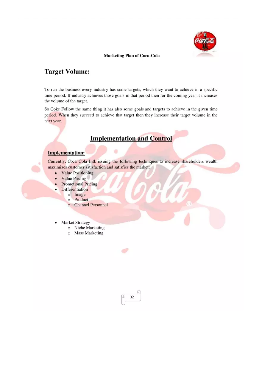 Marketing Plan of Coca-Cola Part 3 - Page 11