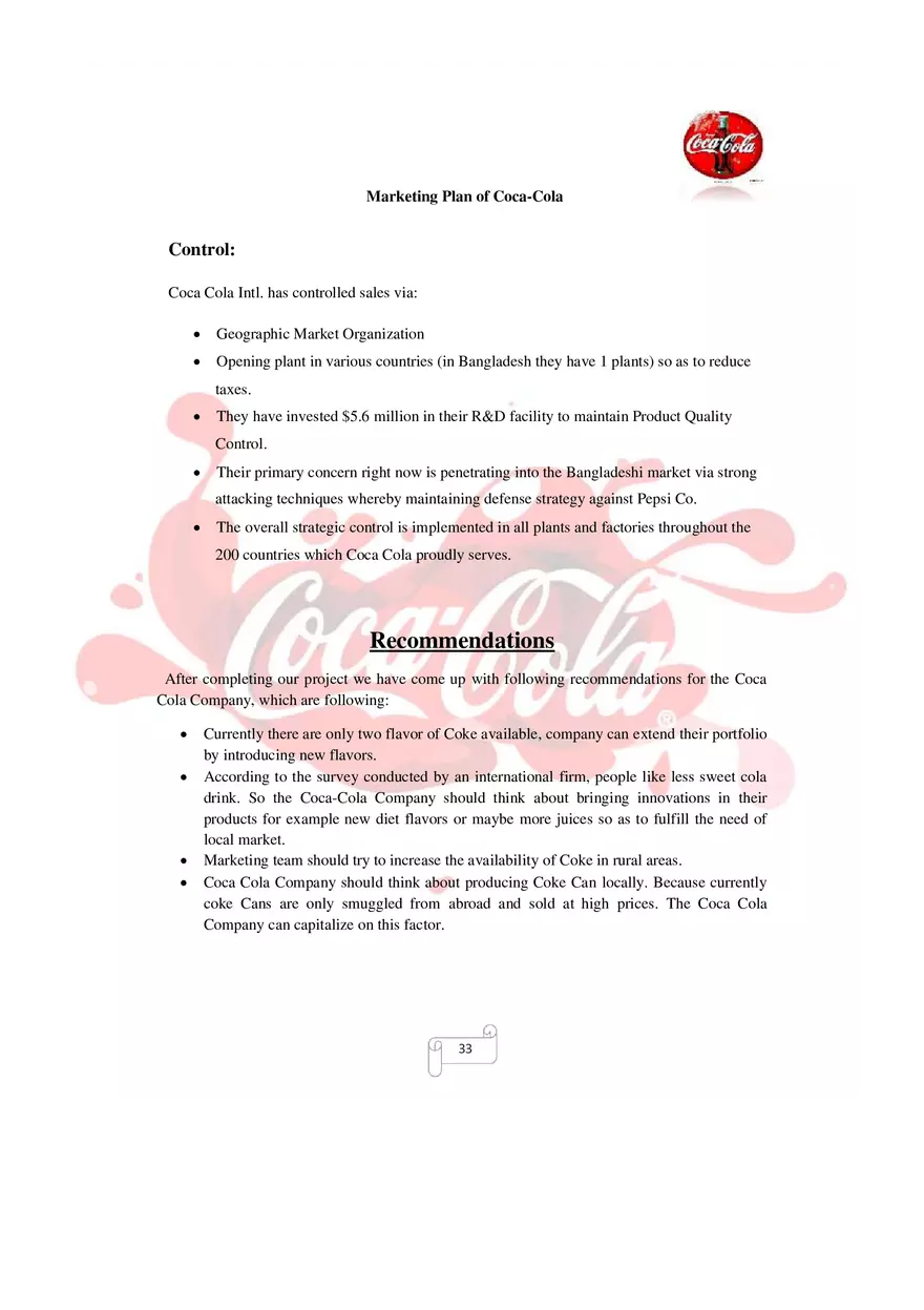 Marketing Plan of Coca-Cola Part 3 - Page 3