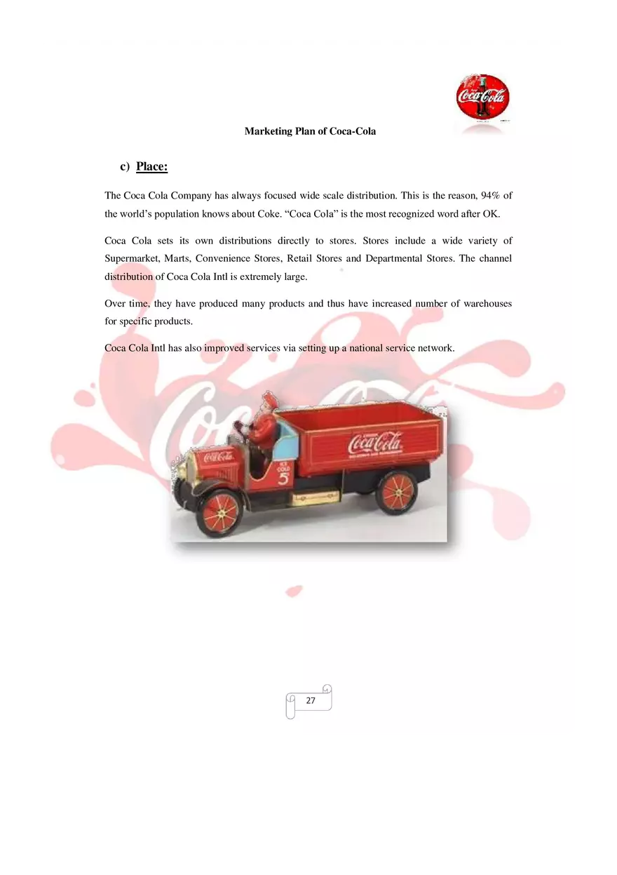 Marketing Plan of Coca-Cola Part 3 - Page 6
