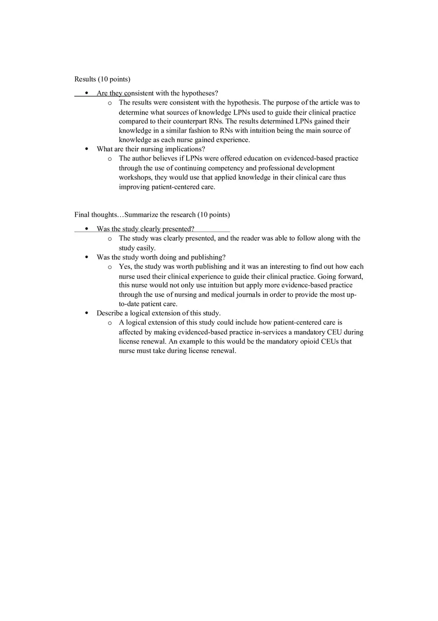 Quantitative Research Critique Paper - Page 4