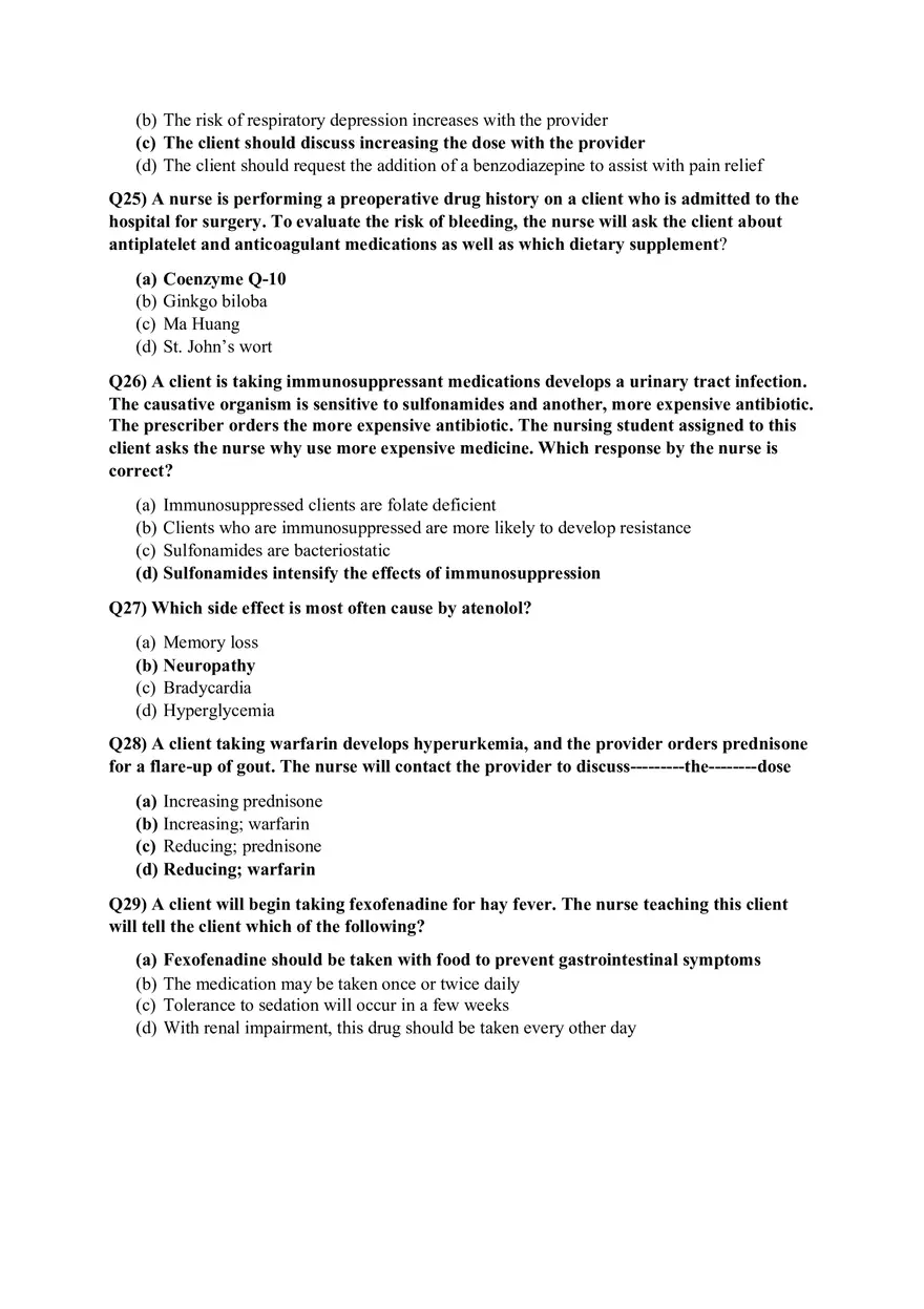 Pharmacology III Patient Education and Drug Effects - Page 13