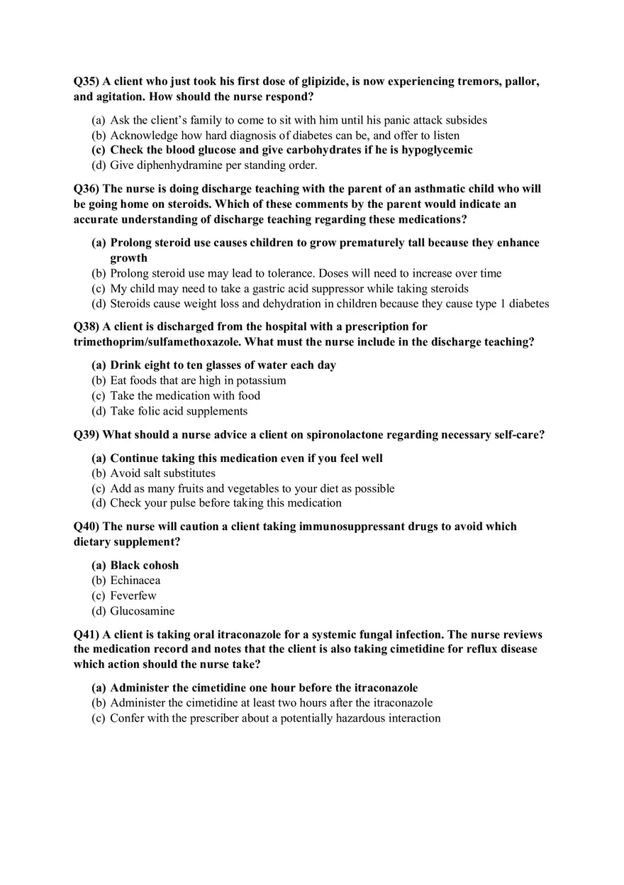 Pharmacology III Patient Education and Drug Effects - Page 15