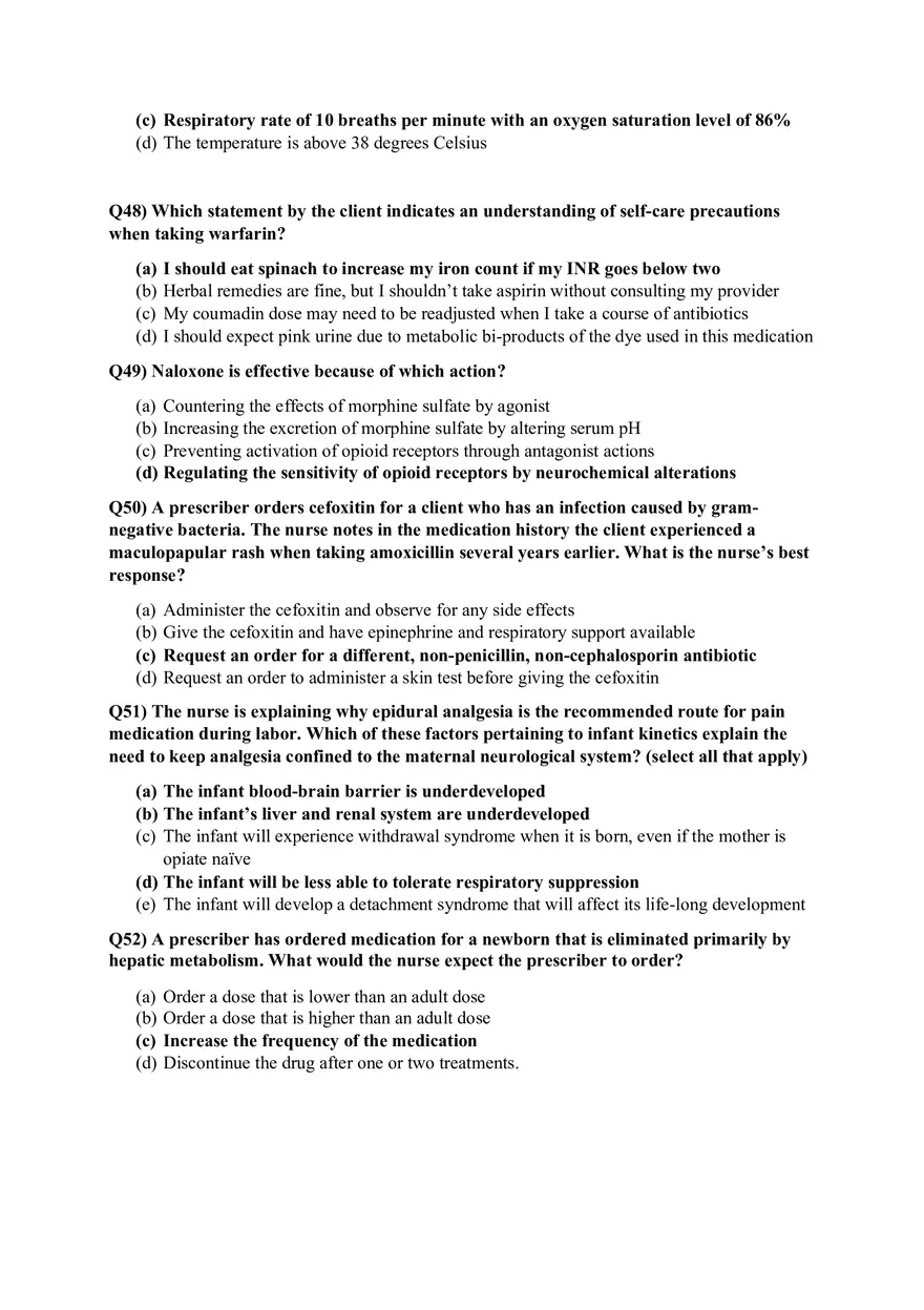 Pharmacology III Patient Education and Drug Effects - Page 17