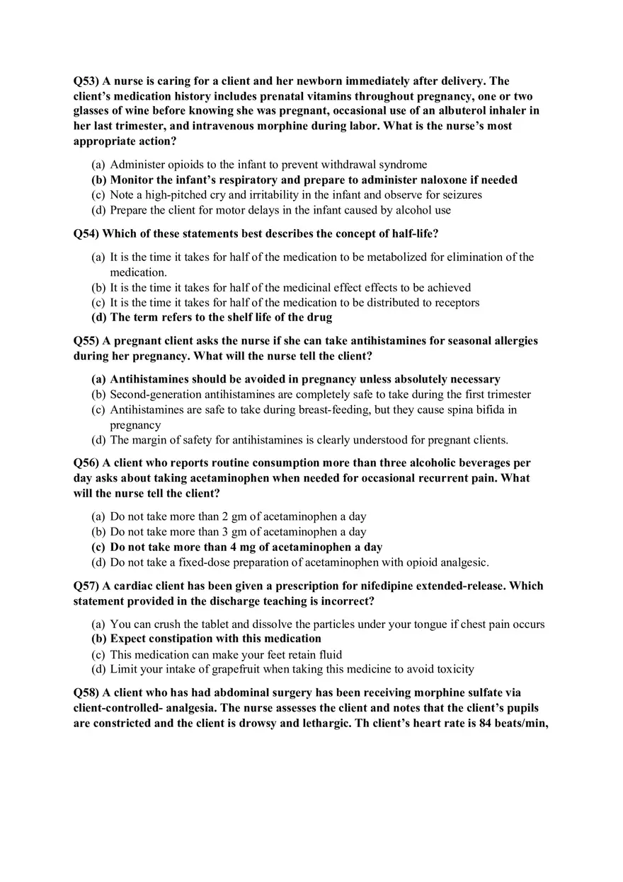 Pharmacology III Patient Education and Drug Effects - Page 18