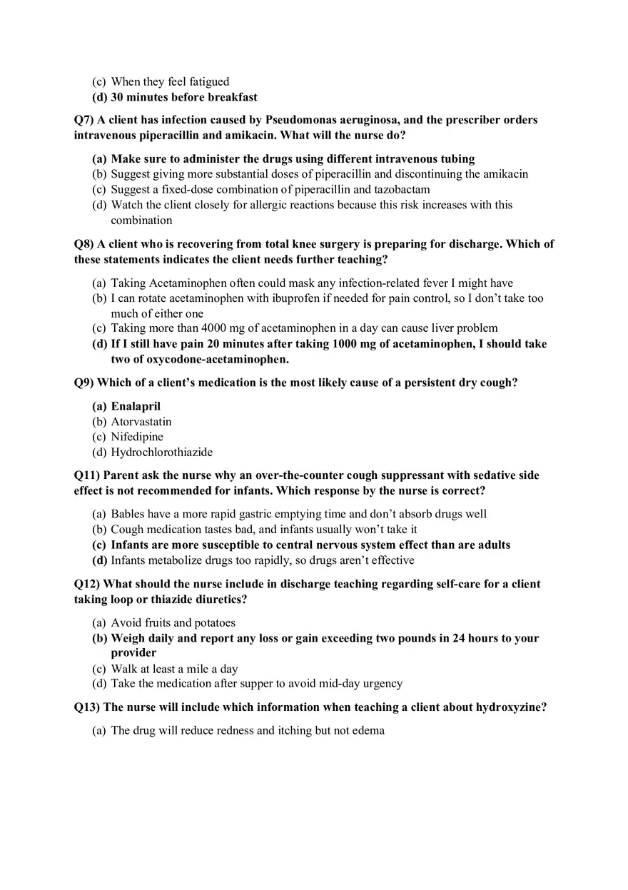 Pharmacology III Patient Education and Drug Effects - Page 2