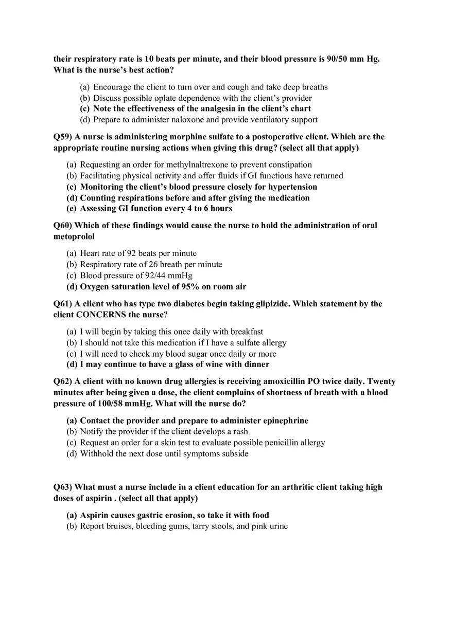 Pharmacology III Patient Education and Drug Effects - Page 3