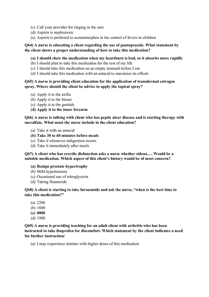 Pharmacology III Patient Education and Drug Effects - Page 4