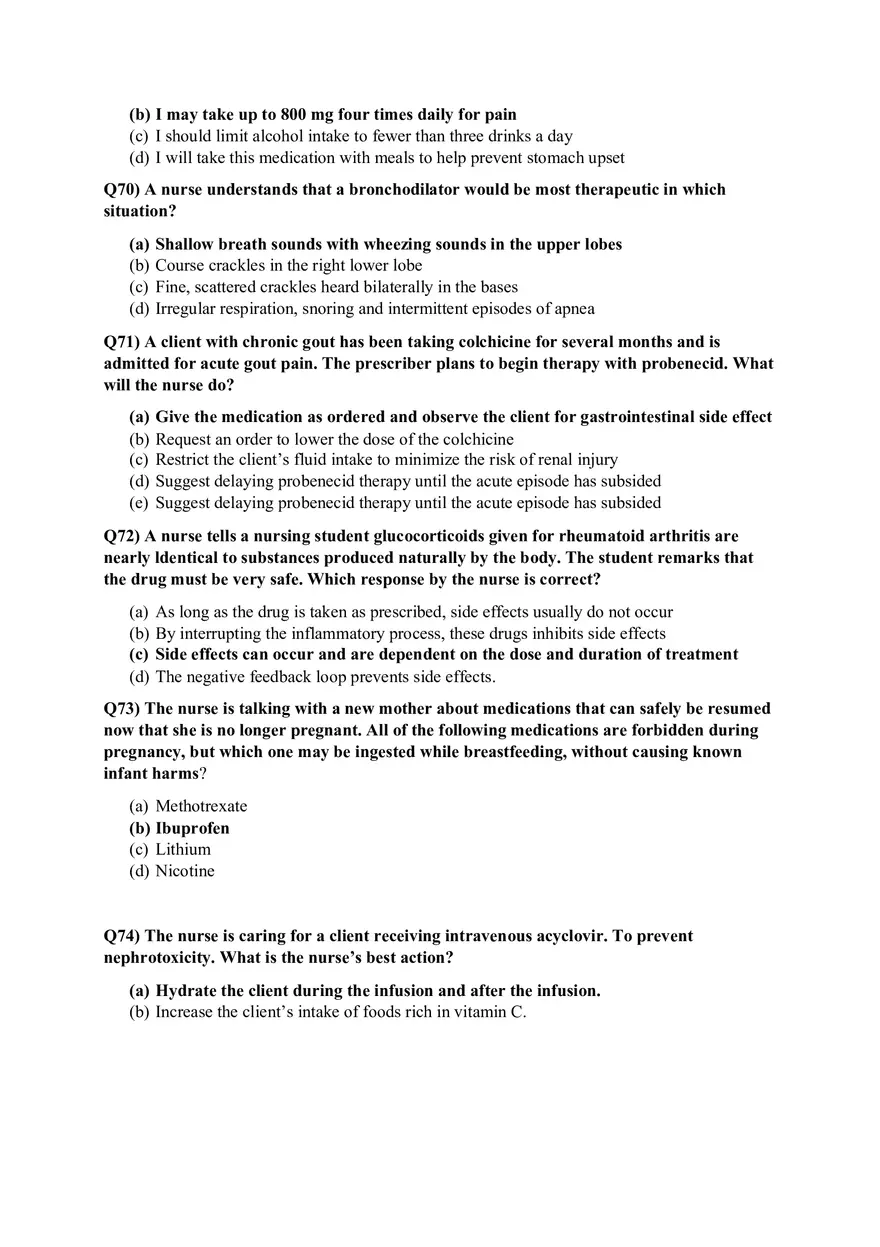 Pharmacology III Patient Education and Drug Effects - Page 5