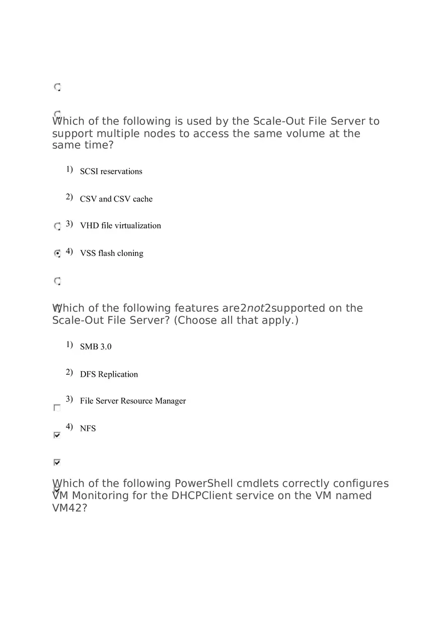 Failover Clustering and VM Monitoring in Hyper-V Environments Quiz - Page 5