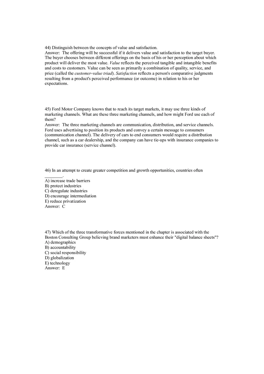 Defining Marketing for the New Realities Answers 2 - Page 1