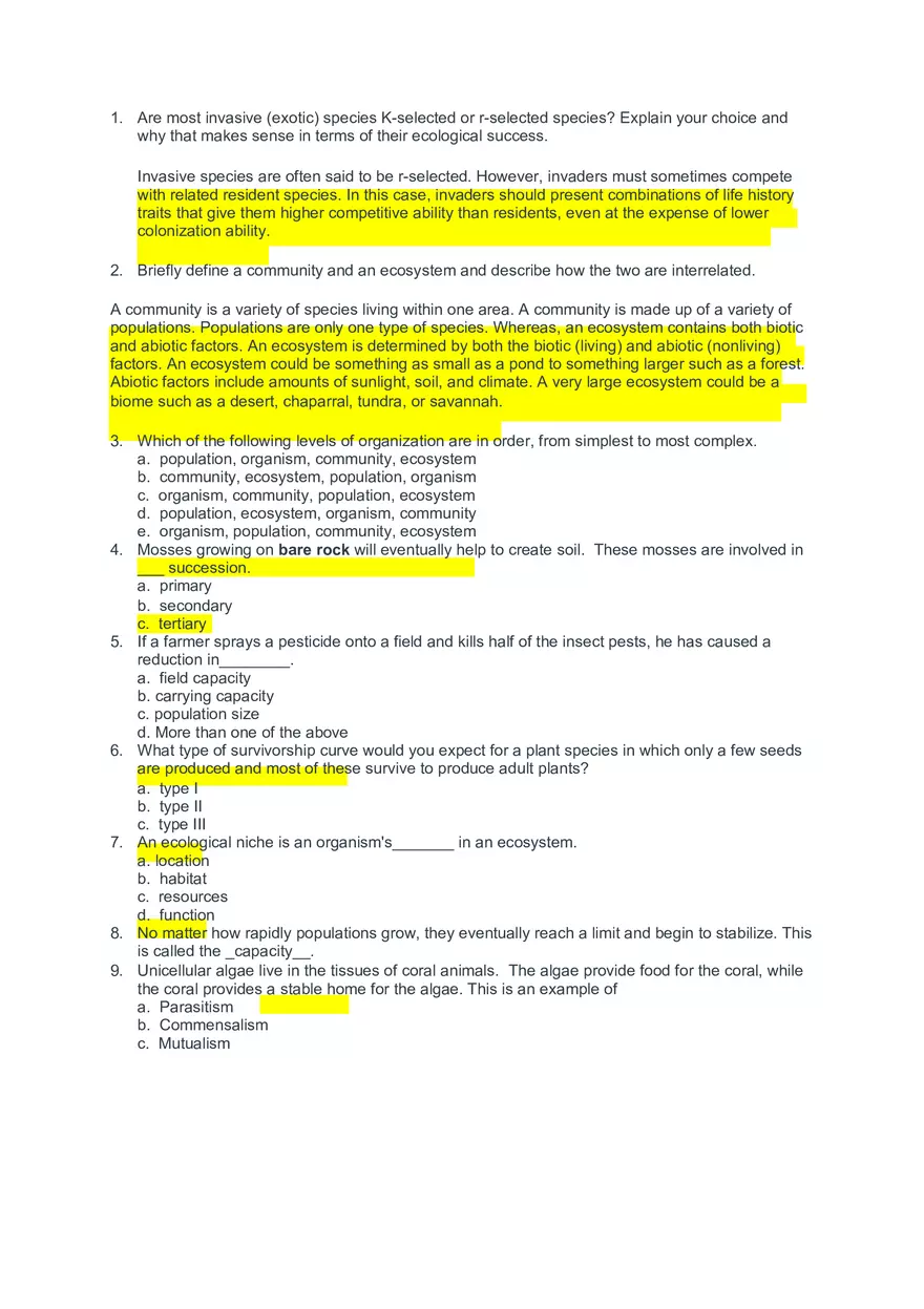 R-Selected Traits in Action - Page 1