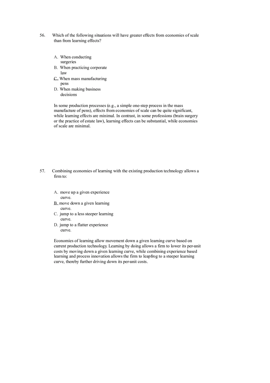 Differentiation, Cost Leadership, and Integration Answer Key Part 3 - Page 9