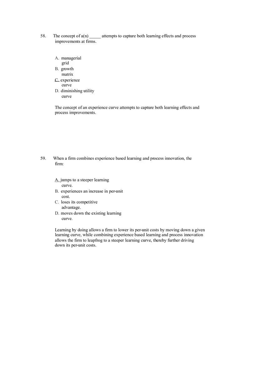 Differentiation, Cost Leadership, and Integration Answer Key Part 3 - Page 10
