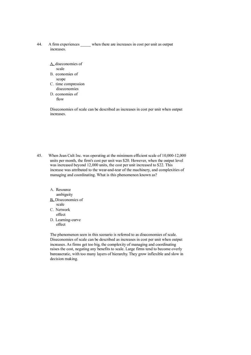 Differentiation, Cost Leadership, and Integration Answer Key Part 3 - Page 3