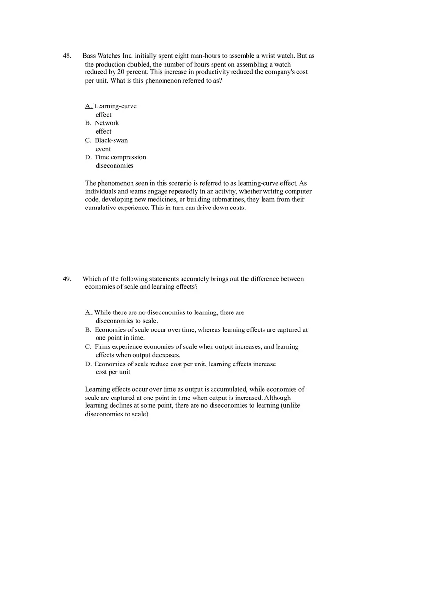 Differentiation, Cost Leadership, and Integration Answer Key Part 3 - Page 5