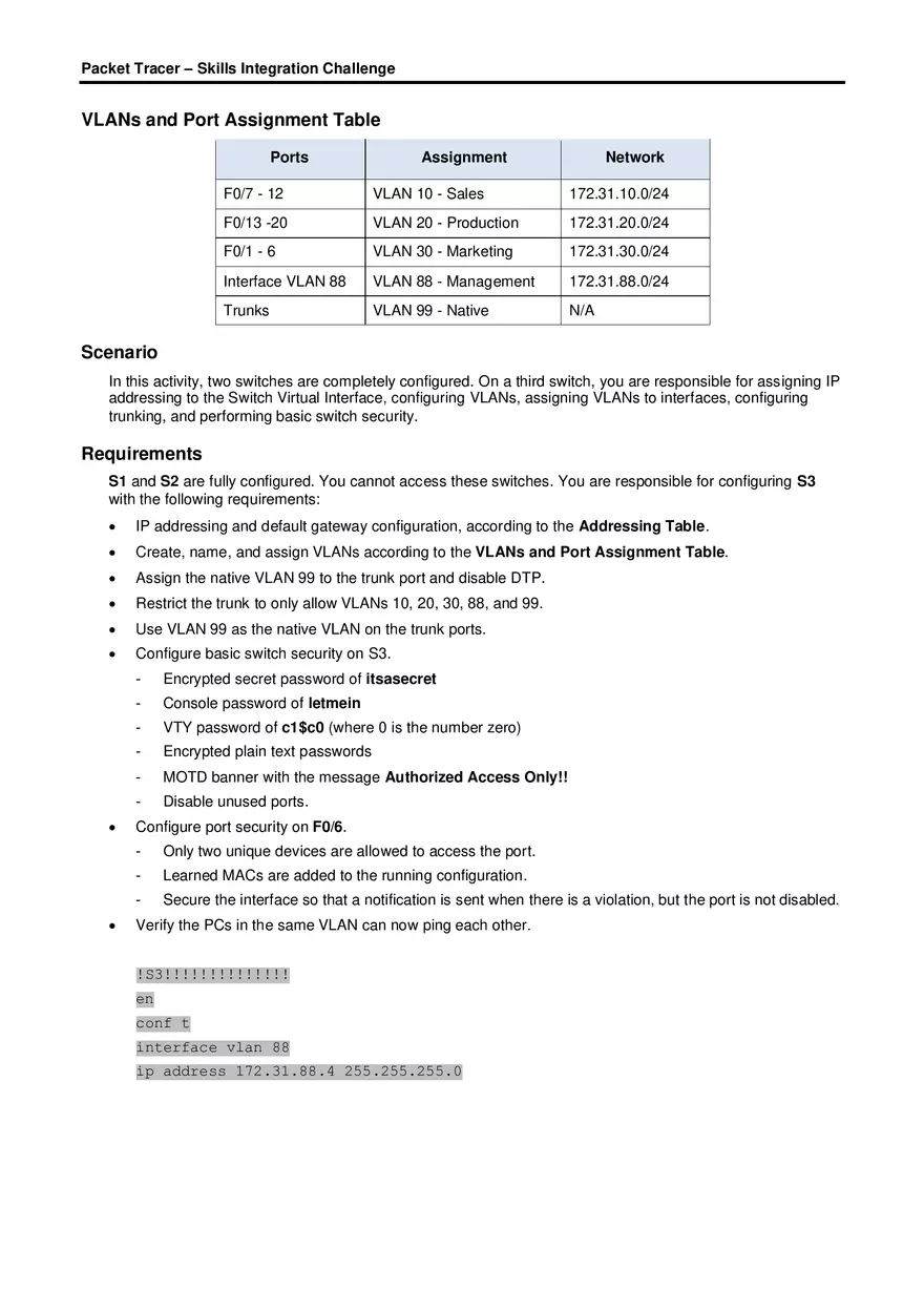 Skills Integration Challenge Instructions - Page 2